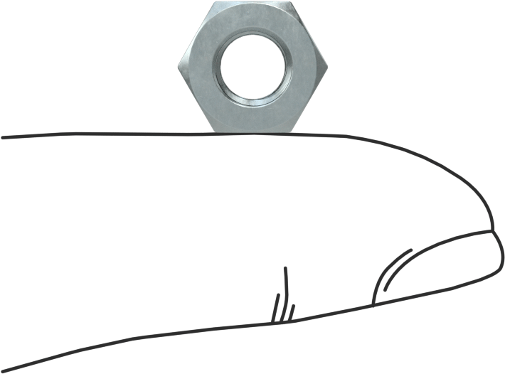 Zinc-Plated Steel Hex Nut - Image 2