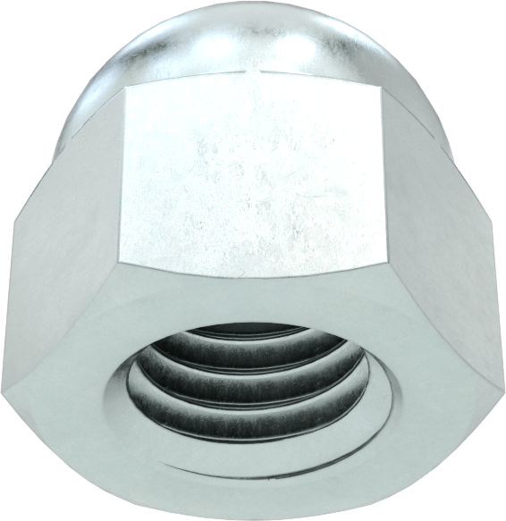 Zinc-Plated Low-Strength Steel Cap Nut