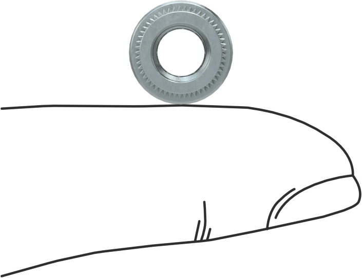 Zinc-Plated Steel Press-Fit Nut for Sheet Metal - Image 3