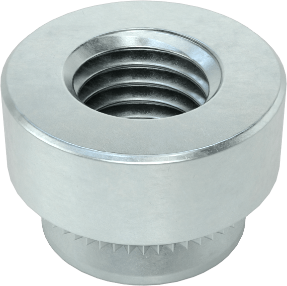 Zinc-Plated Steel Press-Fit Nut for Sheet Metal - Image 2