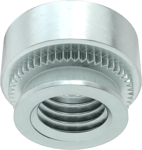 Zinc-Plated Steel Press-Fit Nut for Sheet Metal