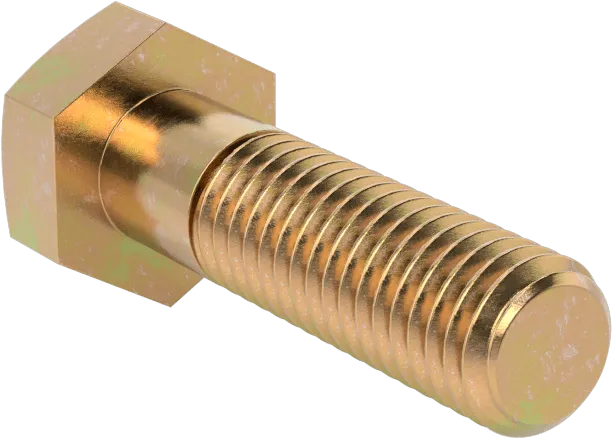 Zinc Yellow-Chromate Plated Steel Hex Head Screw