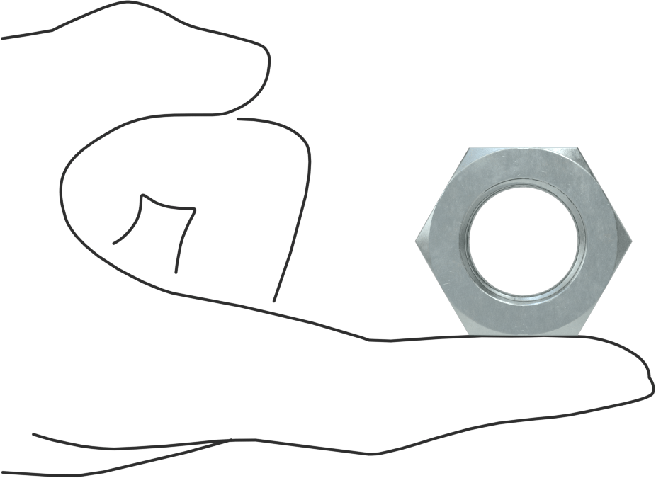 Zinc-Plated Medium-Strength Steel Hex Nut - Image 2
