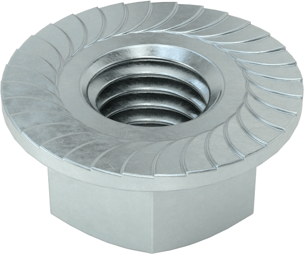 Medium-Strength Steel Serrated Flange Nut