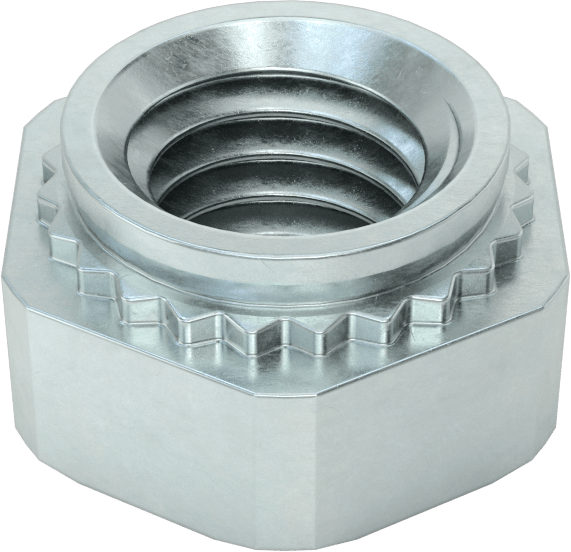 Zinc-Plated Steel Press-Fit Nut for Sheet Metal