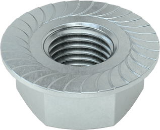 Medium-Strength Steel Serrated Flange Nuts